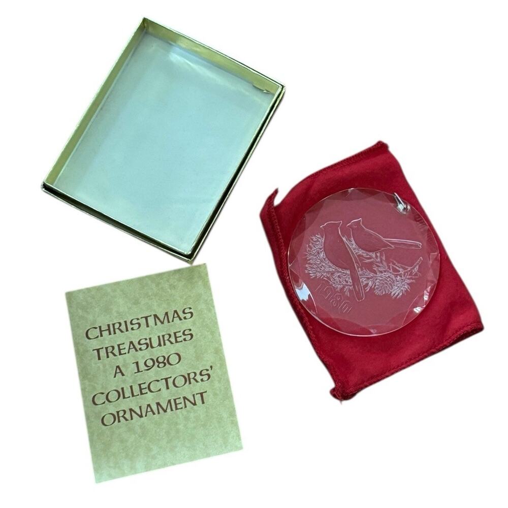 1980 Cardinal Christmas Treasures Holiday VTG Ornament Acrylic Lars‎ Svenson